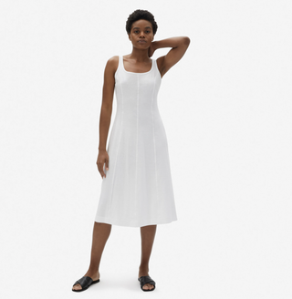 Everlane + The Luxe Cotton Seamed Tank Dress
