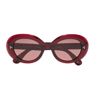 Oliver Peoples + Erissa oval-frame acetate sunglasses