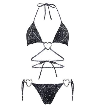 Capittana + Monica Black Bandana Bikini Set