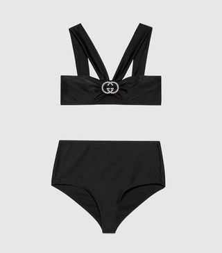 Gucci + Jersey bikini with Interlocking G