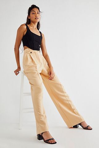 Free People + Ivy High-Waisted Tailored Pants