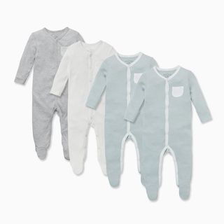 Mori + Snap Baby Pajamas 4 Pack