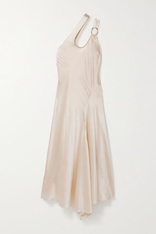 Cult Gaia + Gwenyth Asymmetric Embellished Silk-Satin Dress