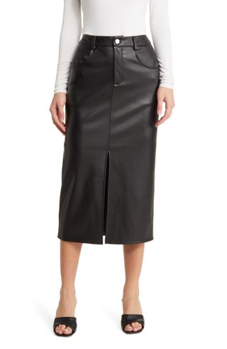 Vero Moda + Sof Coated Midi Skirt