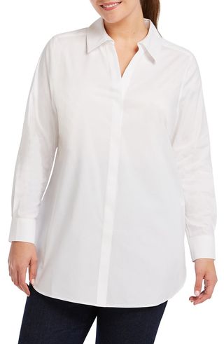 Foxcroft + Vera Non-Iron Button-Up Tunic