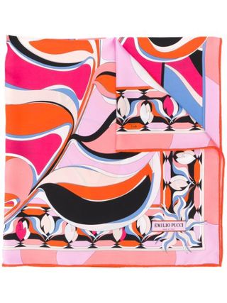 Emilio Pucci + Psychedelic-Style Patterned Scarf