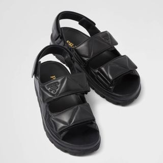 Prada + Padded Nappa Leather Sandals