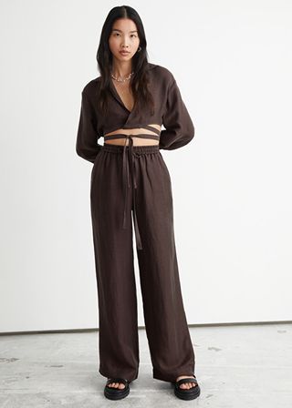 & Other Stories + Linen Drawstring Trousers