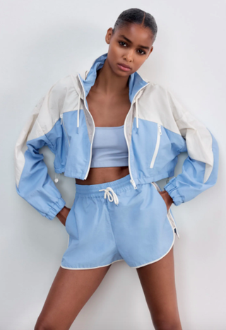 Zara + Combination Cropped Raincoat