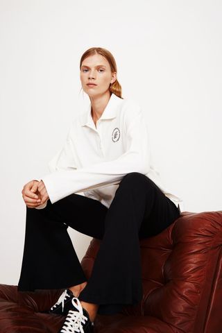 H&M + Long-Sleeved Polo Shirt