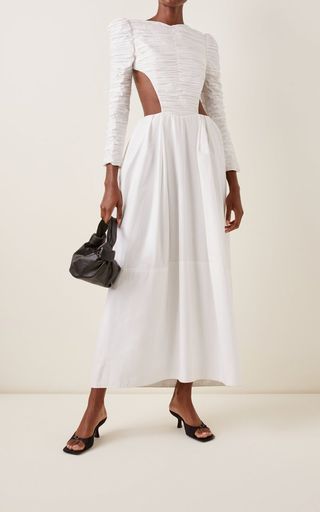 Khaite + Rosaline Ruched Cotton Dress