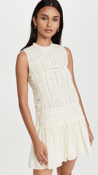 Rebecca Taylor + Ruched Lace Dress