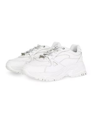 The Kooples + White Thick Sole Lace Up Sneakers