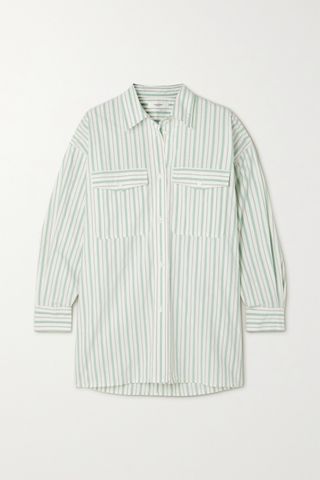 Isabel Marant Étoile + Ajady Striped Organic Cotton-Blend Poplin Shirt