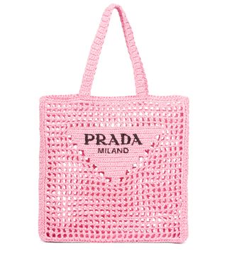Prada + Raffia Tote Bag