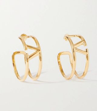 Valentino + Valentino Garavani Gold-Tone Hoop Earrings