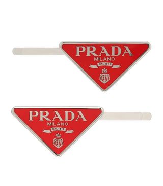 Prada + Set of Two Logo Hair Clips