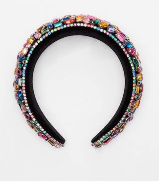 Zara + Multicoloured Rhinestone Headband