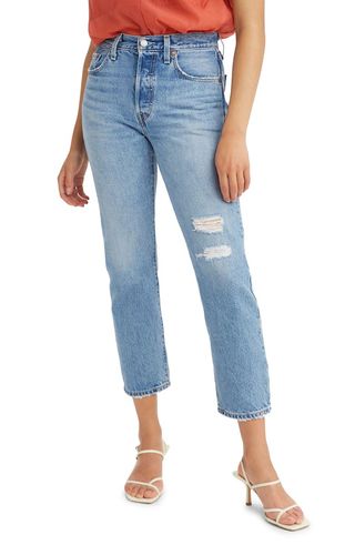 Levi's + 501 Distressed Crop Jeans