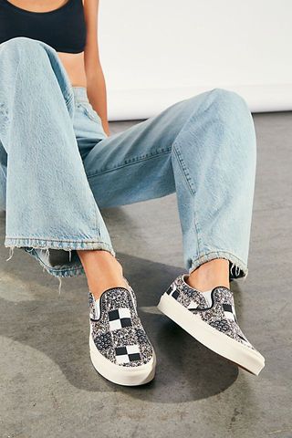 Vans + Floral Patchwork Slip-On Sneakers