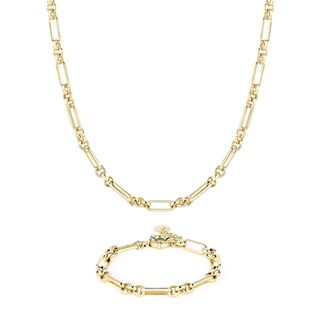 Boutiquelovin + 14K Gold Plated Paperclip Link Chain Choker Necklace