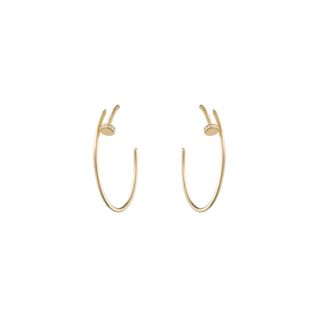 Cartier + Juste Un Clou Earrings in Yellow Gold With Diamonds