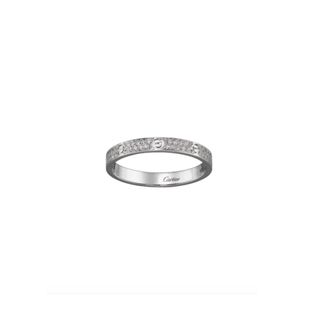Cartier + Love Ring in White Gold With Diamonds