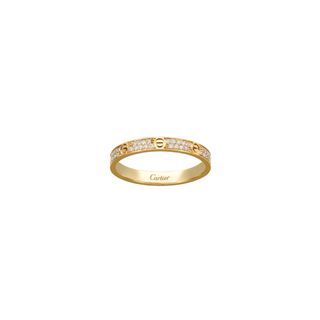 Cartier + Love Ring in Yellow Gold With Diamonds