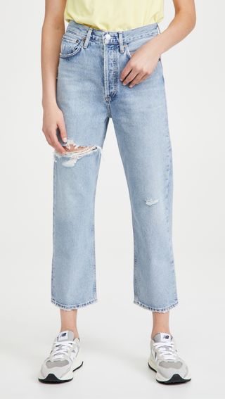 Agolde + 90's Crop Mid Rise Loose Straight Jeans