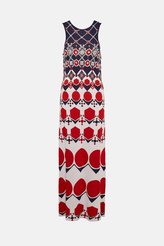 Karen Millen + Embellished Geo Jacquard Midi Dress