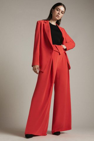 Karen Millen + Soft Tailored Waisted Jacket
