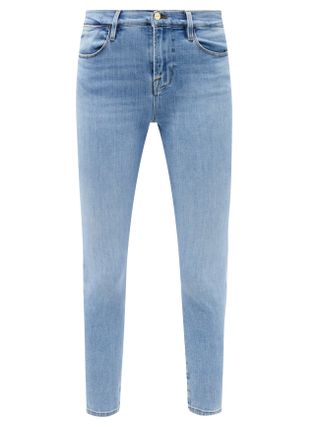 Frame + Le High Skinny Cropped Jeans