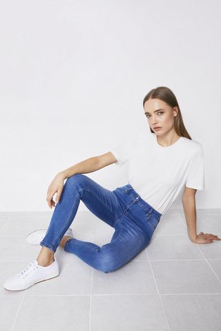 Warehousez + 98s Organic Mid Rise Classic Skinny Jean