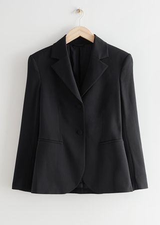 & Other Stories + Tailored Padded Shoulder Blazer