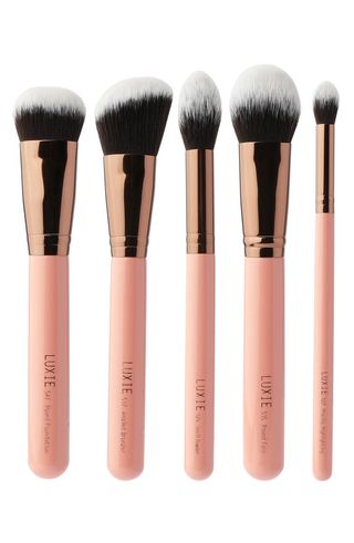 Luxie + Rose Gold Pro Complexion Brush Set