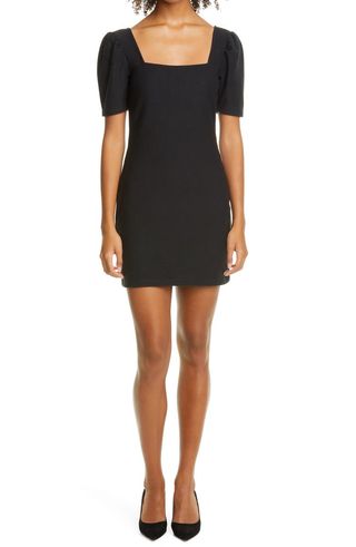 Club Monaco + Square Neck Puff Sleeve Minidress