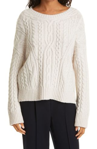 Vince + Cable Wool Blend Crewneck Sweater