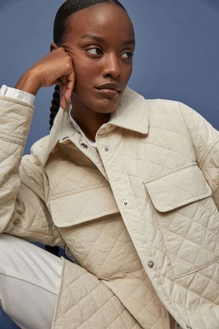 H&M + Quilted Shirt Jacket