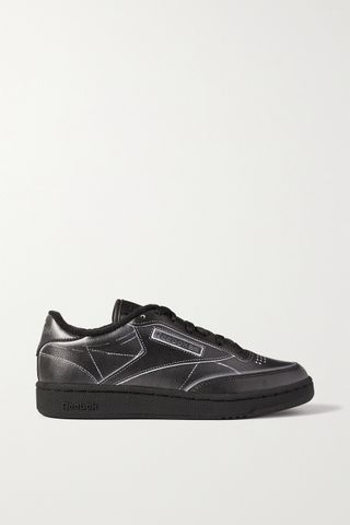 Reebok x Maison Margiela + Project 0 Club C Printed Leather Sneakers