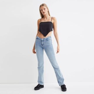 H&M + Flared Low Waist Jeans