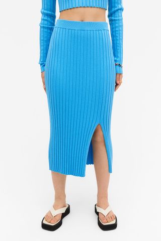 Monki + Rib-Knit Skirt