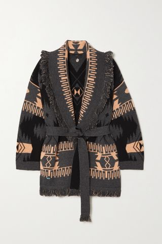 Alanui + Black Fringed Cardigan