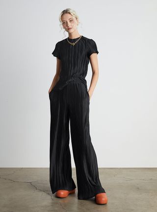 Who What Wear Collection + Paulina Pull-On Relaxed Pants in Black