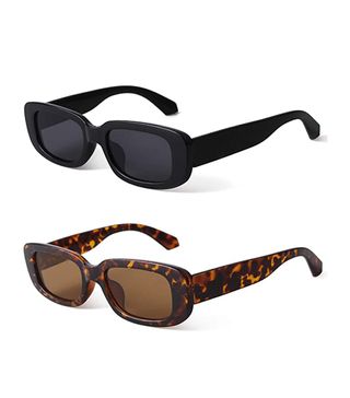 Kuguaok + Retro Rectangle Sunglasses