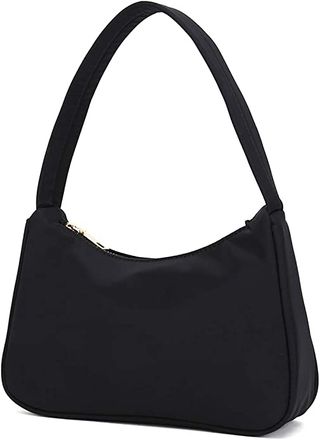 Yikoee + Small Nylon Shoulder Bags for Women Elegant Feminine Mini Handbags With Zipper Closure