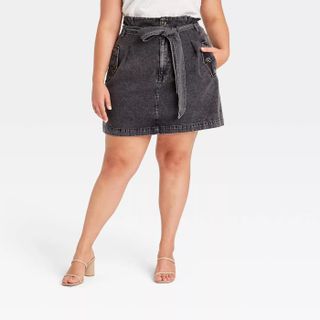Who What Wear + Mini Jean Skirt