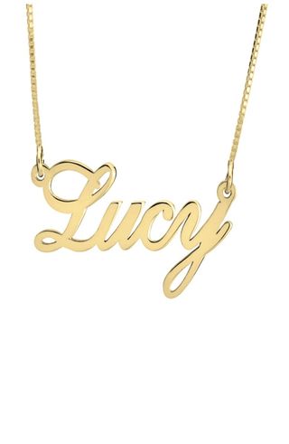 Melanie Marie + Personalized Nameplate Necklace