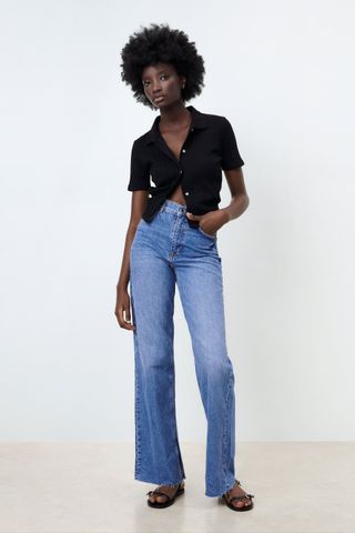 Zara + ‘90s Full Length Jeans With Vents