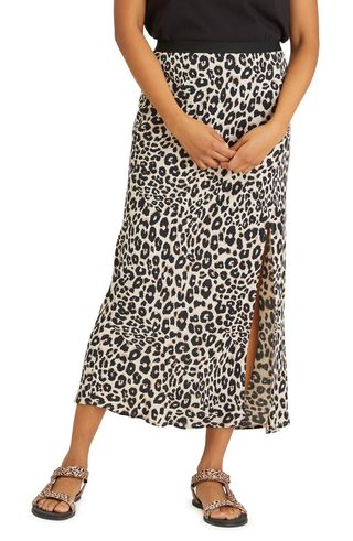 Sanctuary + Good Times Leopard Print Midi Skirt