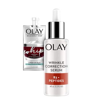Olay + Wrinkle Correction Serum + Whip Face Moisturizer Travel/Trial Size